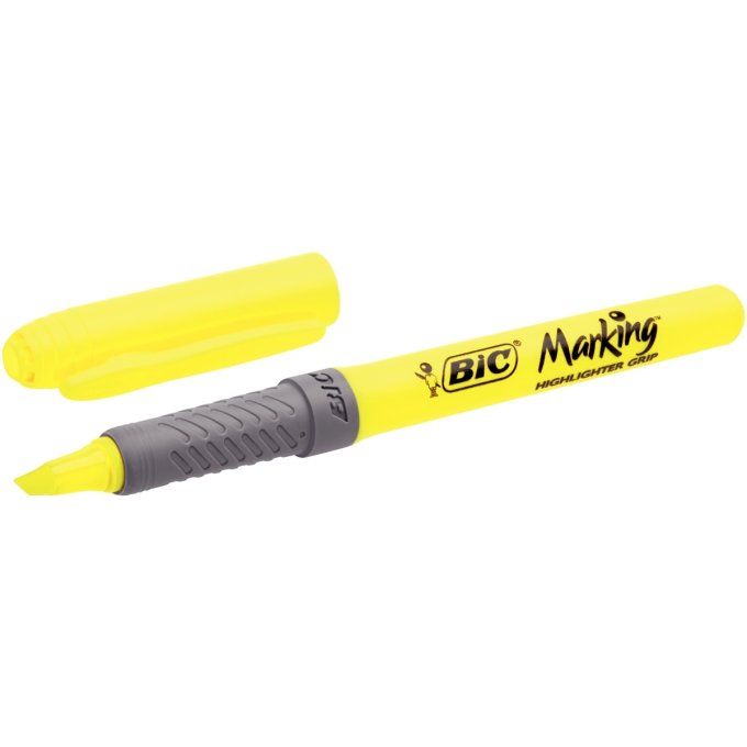 BIC Surligneur Highlighter grip jaune