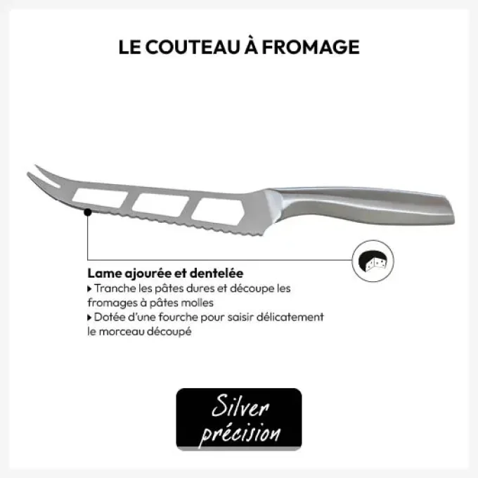 Couteau à fromage L27,5cm en inox forgé S.G