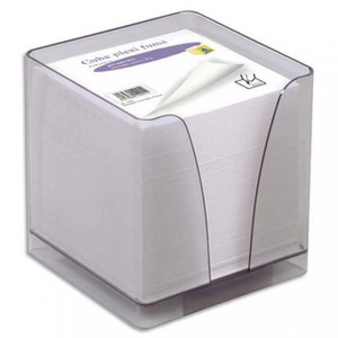 QUO VADIS Bloc cube Blanc 9x9x8cm 610 feuilles encollées 80g PEFC