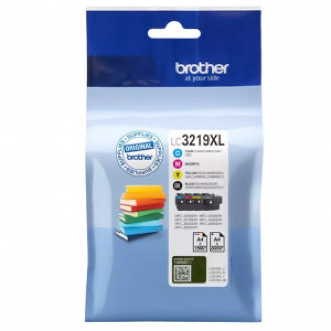 BROTHER Pack 4 cartouches Encre LC3219XL Cyan, Magenta, Jaune, Noir.