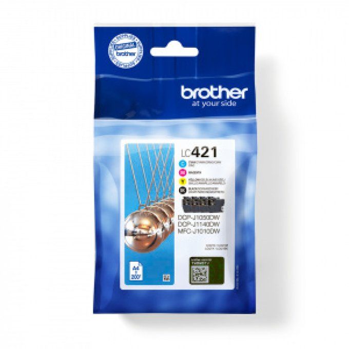 BROTHER Pack 4 Cartouches Encre LC421VAL 4x200 pages.