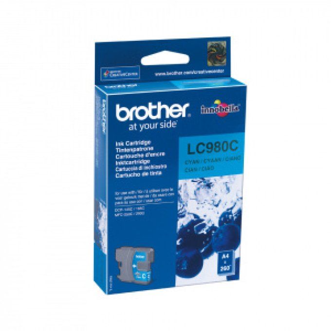 BROTHER Cartouche Encre LC980C Cyan 300 pages.