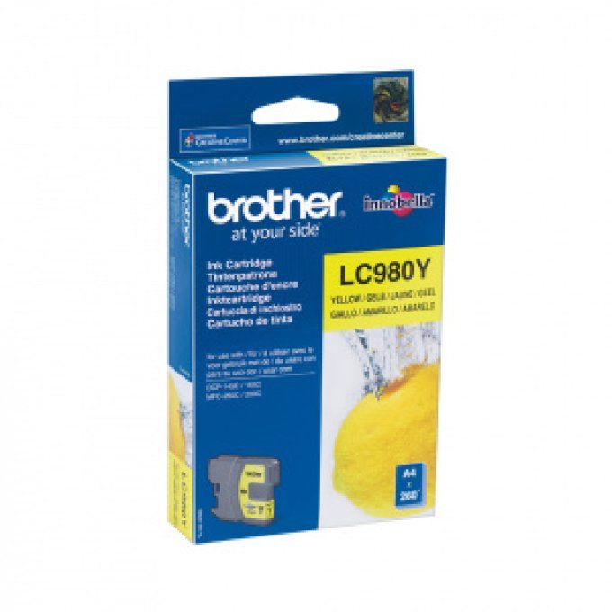 BROTHER Cartouche Encre LC980Y Jaune 300 pages.