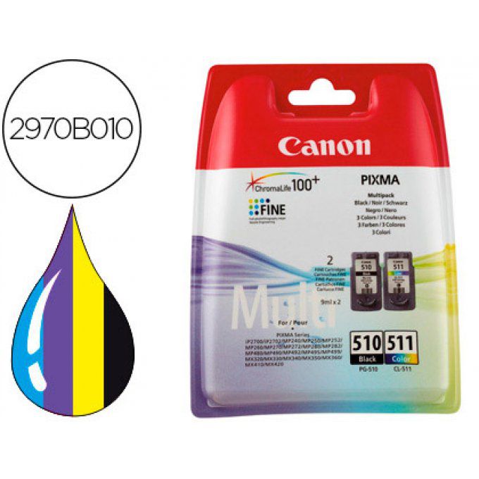 Cartouce d'encre CANON 510/511 Pack