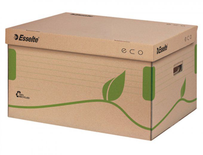 Conteneur ESSELTE carton ondulé brun recyclable 439x242x345mm capacité 4/5 boîtes dos 80/100mm 