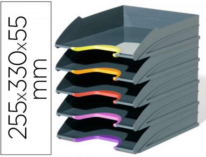 Corbeille à courrier DURABLE varicolor plastique