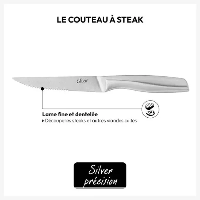 Couteau à steak en inox forgé S.G