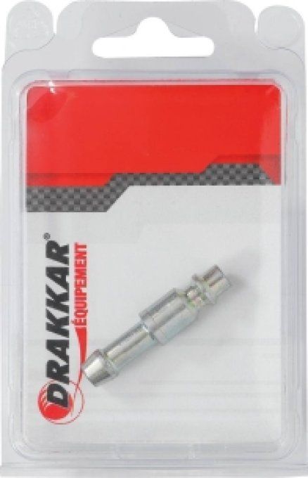 Raccord rapide mâle passage d'air 6mm pour tuyau de 8mm - blister