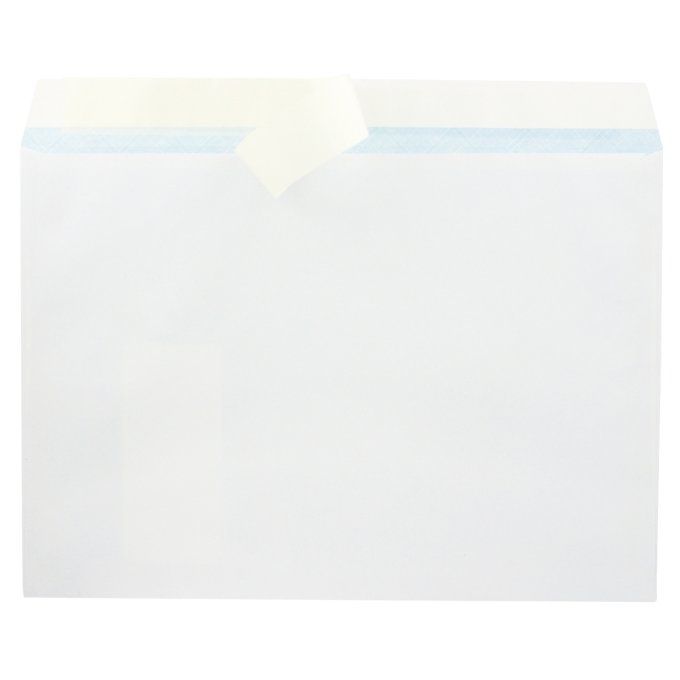 Boîte de 250 enveloppes blanches C4 229x324 90g/m² bande de protection. LA COURONNE