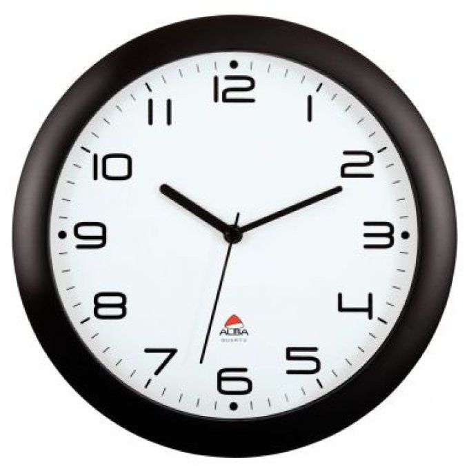 Horloge silencieuse Alba noire