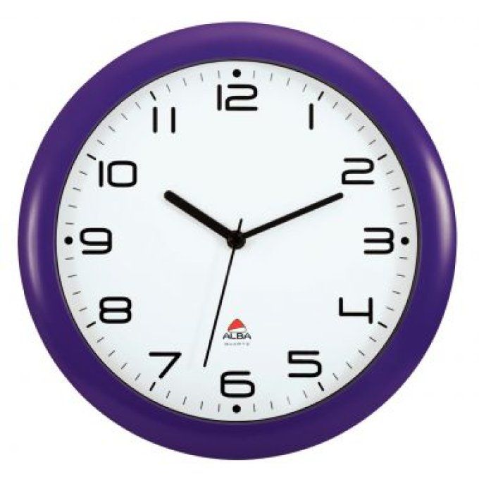 Horloge silencieuse Alba prune