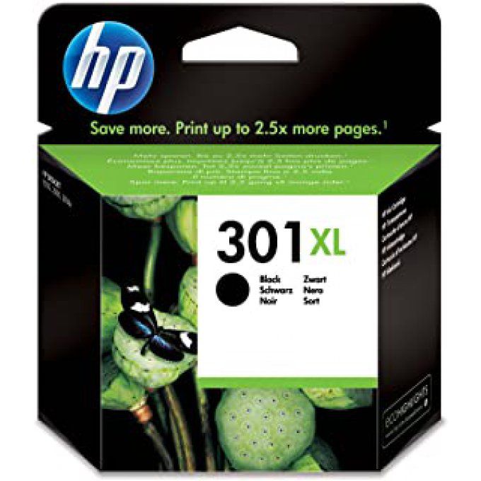 HP 301XL Cartouche d'Encre Noir Grande Capacité Authentique 