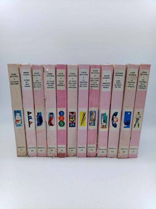 Lot de 12 livres bibliothèque rose