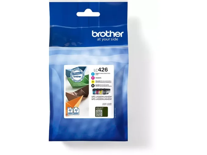 BROTHER Pack 4 Cartouches Encre LC426VAL N,C,M,Y 3 000 & 3x1 500 pages.