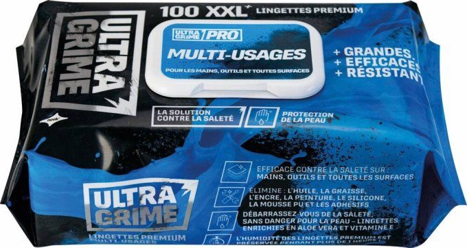 Boîte de 100 lingettes PRO MULTI-USAGE - format 38x25cm ULTRA GRIME