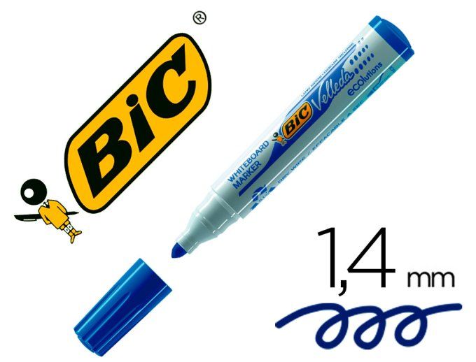 Marqueur bic velleda 1701 effaçable pointe ogive tracé 1.5mm rouge