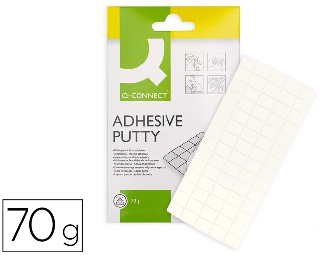 Pastille adhésive q-connect pré-découpée repositionnable étui 96 unités.