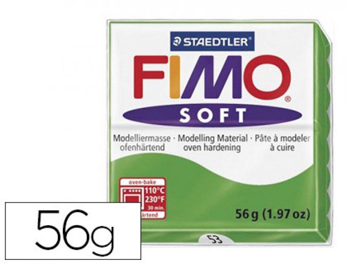 STAEDTLER Pâte à modeler fimo soft coloris vert tropique pain 57g.