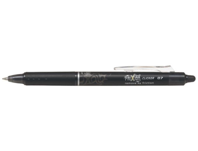 Roller pilot frixion clicker écriture fine 0.5mm encre bleue effaçable gomme