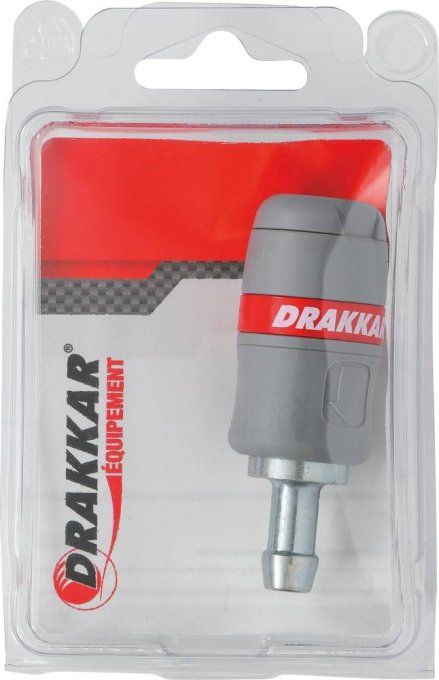 Raccord rapide femelle passage d'air 6mm pour tuyau de 10mm - blister