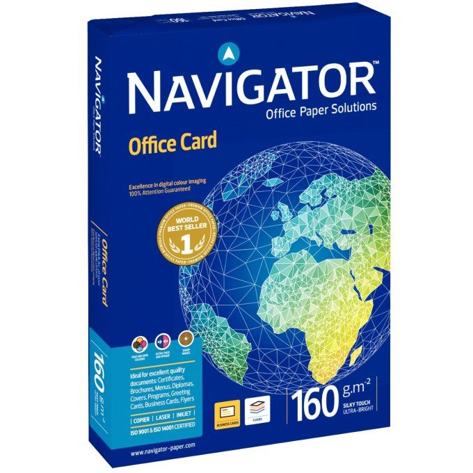 Ramette papier A4 160g NAVIGATOR blanc 250 feuilles 