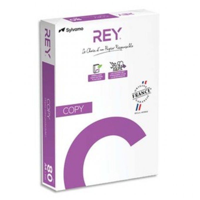 Ramette papier A4 80g REY® COPY, papier reprographique, blanc, PEFC™