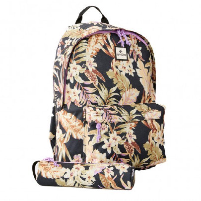 Sac à dos RIP CURL Tropical 1 compartiment Noir + trousse OFFERTE