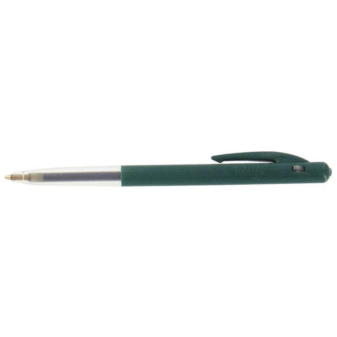 Stylo-bille BIC  M10 rétractable . Corps avec agrafe à la couleur de l'encre.