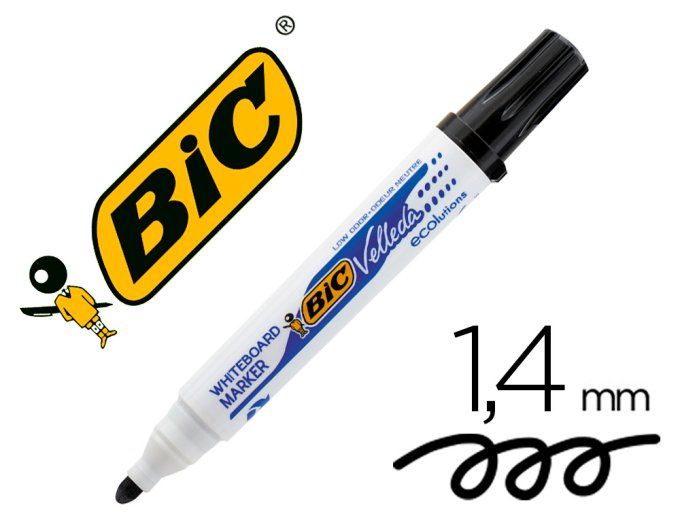 Marqueur bic velleda 1701 effaçable pointe ogive tracé 1.5mm rouge